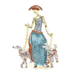 dog brooch social walk