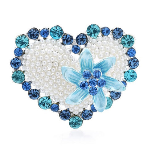 Crystal Lust Heart Brooch