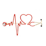 heartbeat heart brooch