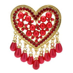 illusion heart brooch