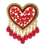 illusion heart brooch