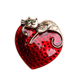 loving fantasy heart brooch