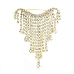 gold sequin heart brooch