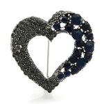 sparkling heart brooch