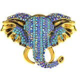 blue elephant brooch