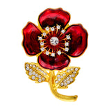 cherry pink flower brooch