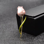 Pale Rose Flower Brooch