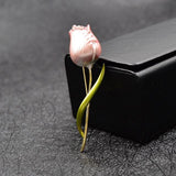 Pale Rose Flower Brooch