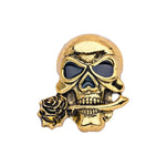 Halloween Golden Skull Brooch