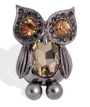 Disco Owl Bird Brooch