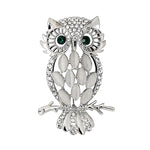 Silver Senior Owl Brooch