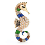 seahorse brooch