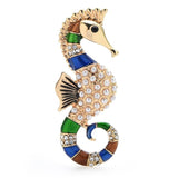 seahorse brooch