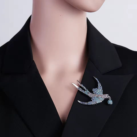 Wind Swallow Bird Brooch