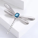 Metallic Waves Dragonfly Brooch