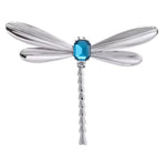 Metallic Waves Dragonfly Brooch