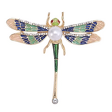Rare Pearl Dragonfly Brooch