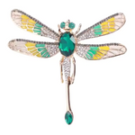 Green Eyes Dragonfly Brooch