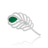 luxury grandiose leaf brooch