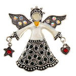 guardian angel Christmas brooch