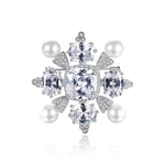 Christmas snowflake brooch