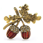 hazelnut Christmas brooch