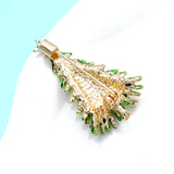 Green Christmas Tree Christmas Brooch
