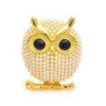 curious eyes bird brooch