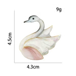 Fuchsia Swan Bird Brooch