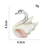 Fuchsia Swan Bird Brooch