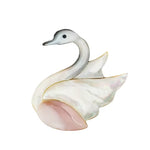 Fuchsia Swan Bird Brooch