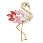 festive flamingo bird brooch