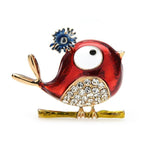 funny bird brooch