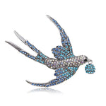 Wind Swallow bird brooch