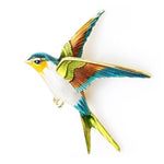 flying spring bird brooch