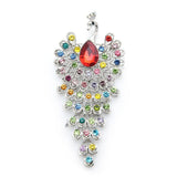 bird brooch multicolored dress