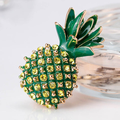 Original Rhinestone Pineapple Brooch