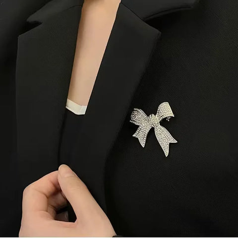 Original Bow Tie & Rhinestone Brooch