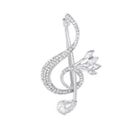 Original silver musical note brooch