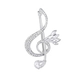 Original silver musical note brooch