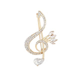 Original golden musical note brooch