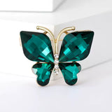 Emerald Brilliance Butterfly Brooch