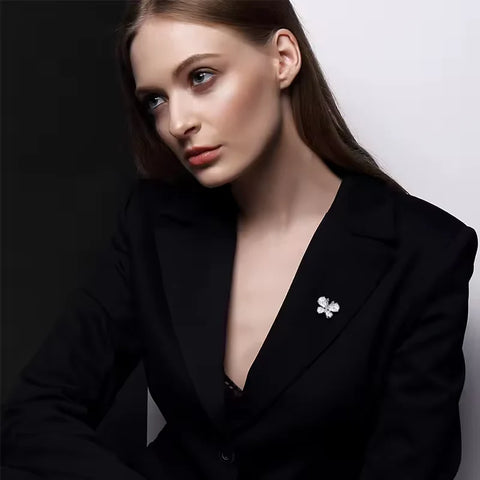 Crystal Clear Butterfly Brooch