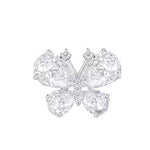 Crystal Clear Butterfly Brooch