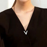Rhinestone Neckline Brooch