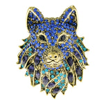 wolf head brooch
