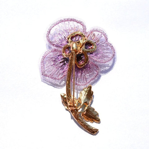 Charnel Rose Flower Brooch