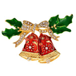 Christmas bell brooch