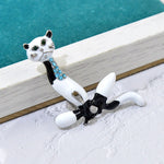 Feline Meditation Cat Brooch