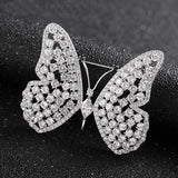 Luxury Silver Butterfly Brooch